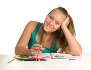 Teen girls smiling  isolated on white